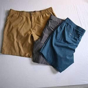 Swisstech 44x10" Gray‎ Khaki Blue Heather Flat Front Peformance Golf Mens Shorts